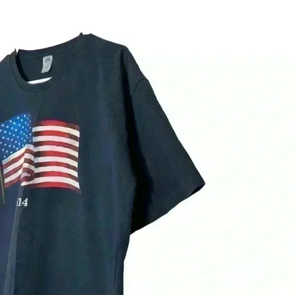 VTG 2014 America USA  Flag Patrio Graphic T-shirt Made in USA Short Sleeve Large - Picture 5 of 6